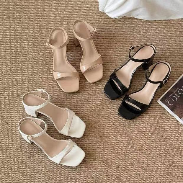 Damen Slingback Sandaletten mit blockierendem Absatz R&B