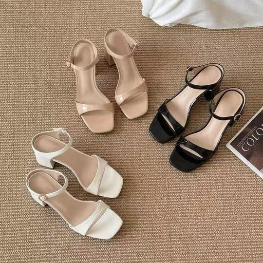 Damen Slingback Sandaletten mit blockierendem Absatz R&B