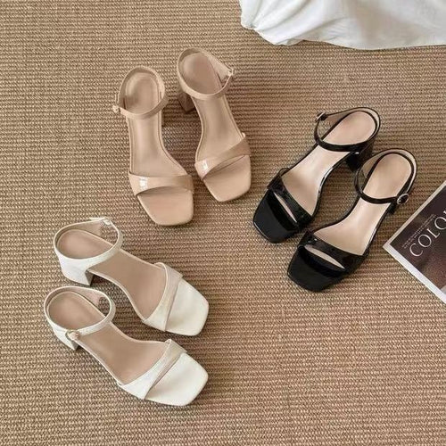 Damen Slingback Sandaletten mit blockierendem Absatz R&B