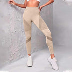 Damen Hochwertige Sportleggings mit atmungsaktiven Mesh-Einsätzen und nahtlosem Design R&B