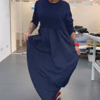 Damen Langarm Kleid mit schwingendem Rockteil und modischer Passform R&B