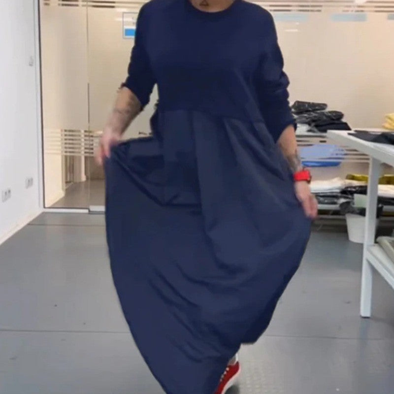 Damen Langarm Kleid mit schwingendem Rockteil und modischer Passform R&B