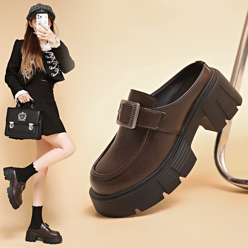 Damen modische Clogs mit robustem Design und verstellbarem Riemchen R&B