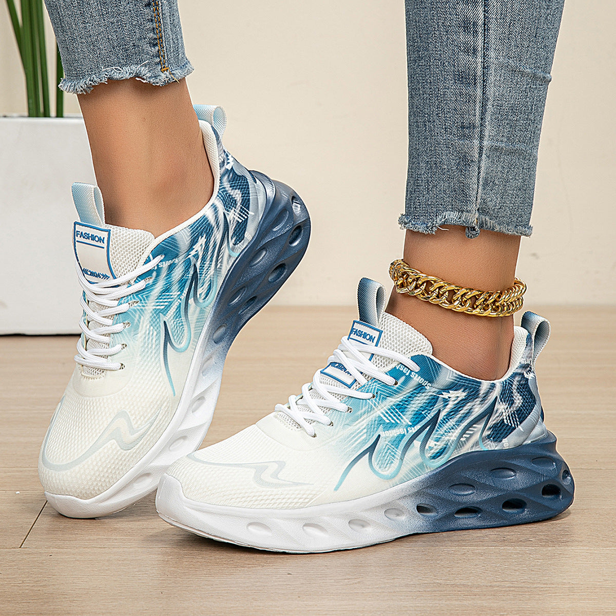 Damen Sportliche Laufschuhe mit atmungsaktiver Obermaterialstruktur und dämpfender Sohle