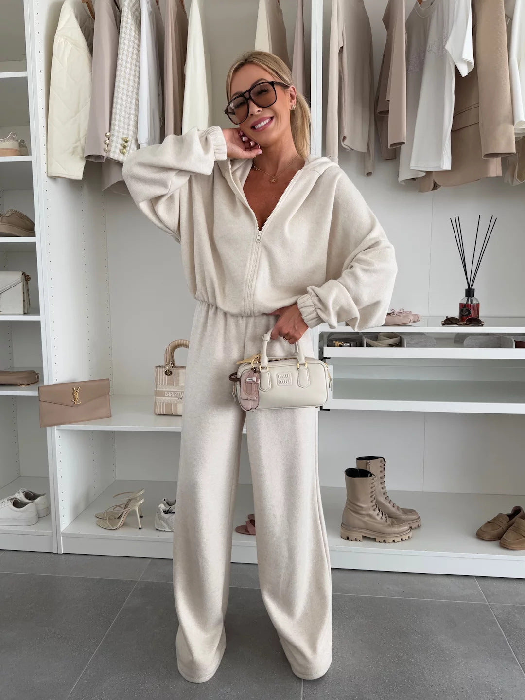 Damen Oversize Hoodie-Jumpsuit R&B