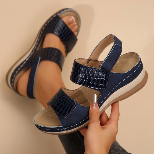 Damen Komfortable Riemensandalen mit anatomischem Fußbett R&B