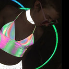 Damen cropped Bralette mit schimmerndem Effekt R&B