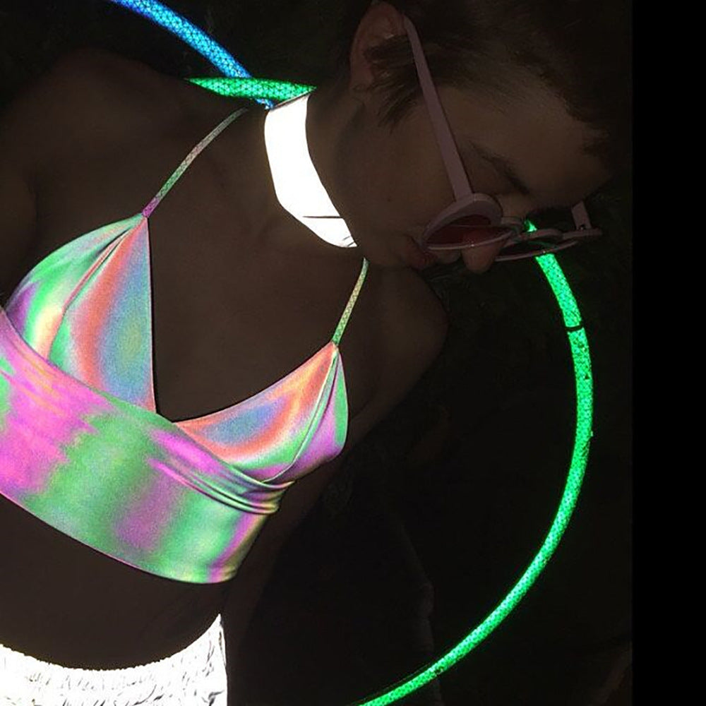 Damen cropped Bralette mit schimmerndem Effekt R&B