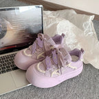 Damen Modische Sneakers mit einzigartigem Schnürsystem und bequemer Sohle R&B
