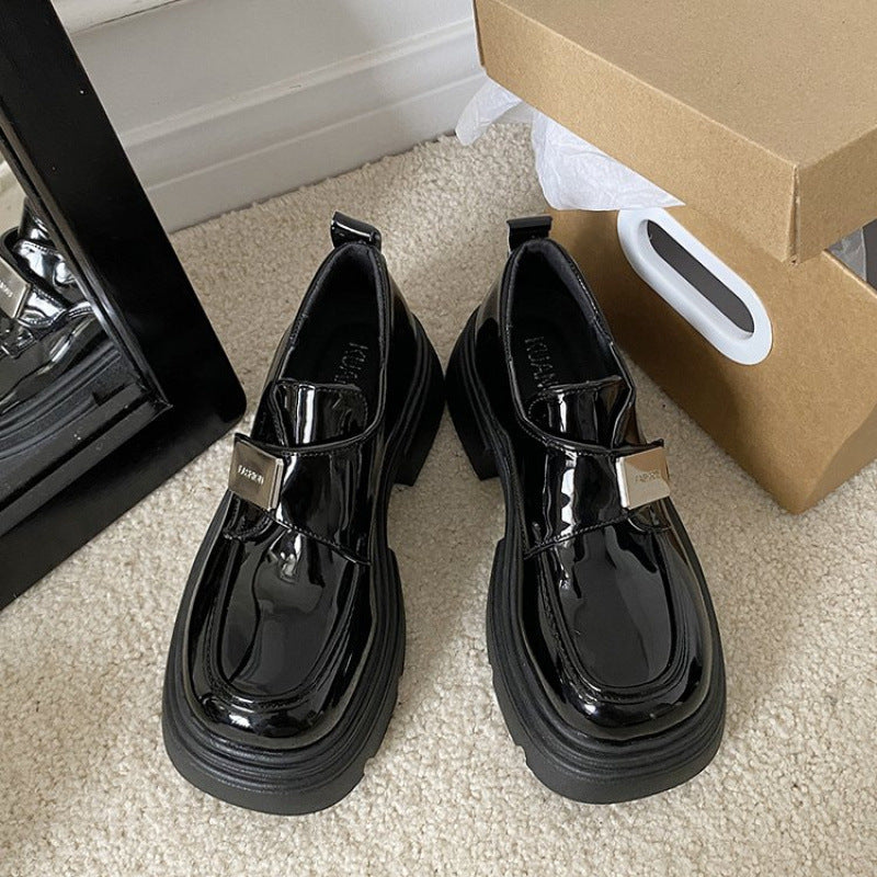 Damen Stilvolle Chunky Schnürschuhe mit modischem Schnallen-Detail R&B