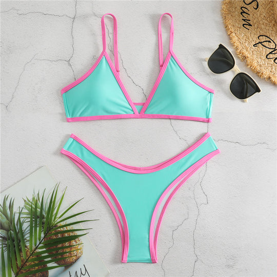 Damen Triangel-Bikini mit eleganter Naht und sportlichem Schnitt R&B