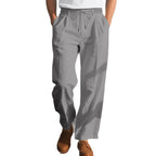 Herren lockere Sommerhose aus leichtem, atmungsaktiven Stoff mit Kordelzug R&B