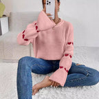 Damen Pullover mit romantischem Herzdesign R&B