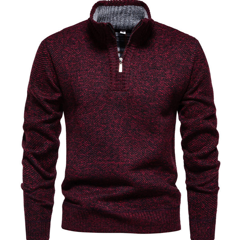 Herren Zip-Pullover mit strukturiertem Design R&B
