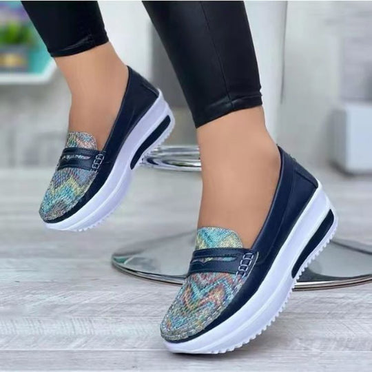 Damen Slip-On Mokassins mit strukturiertem Obermaterial und rutschfester Sohle R&B