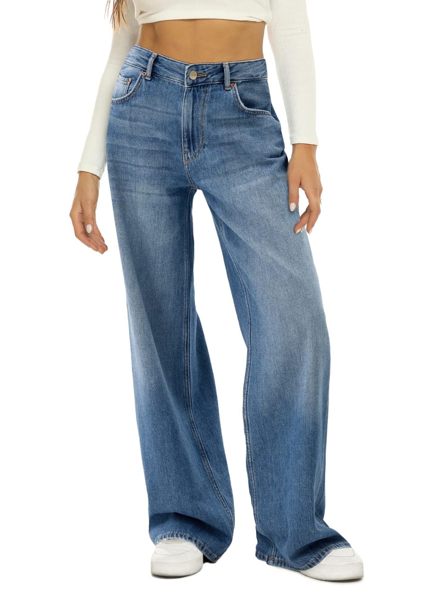 Damen Weite Jeans im Vintage-Stil
