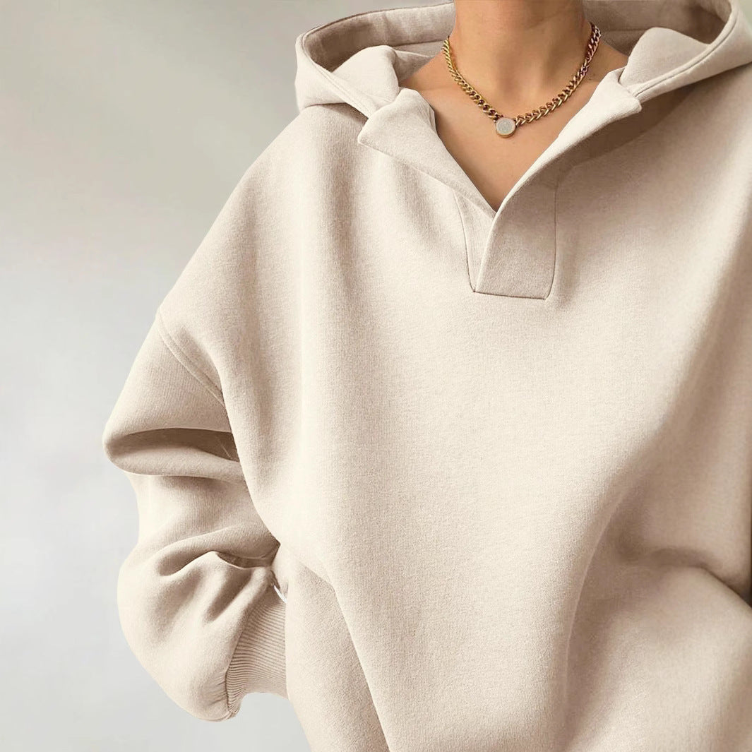 Damen Oversized Kapuzenpullover mit modischem Schnitt und legerem Look R&B