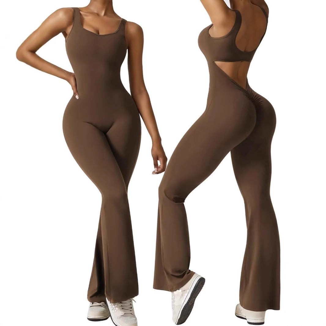 Damen Sportlicher Jumpsuit mit angeschnittenem Schnitt und trendy Cut-Outs R&B