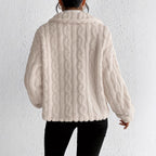 Damen Plüsch-Steppjacke mit hohem Kragen R&B