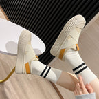 Damen Bequeme Slip-On Sneakers mit elastischem Riemen R&B