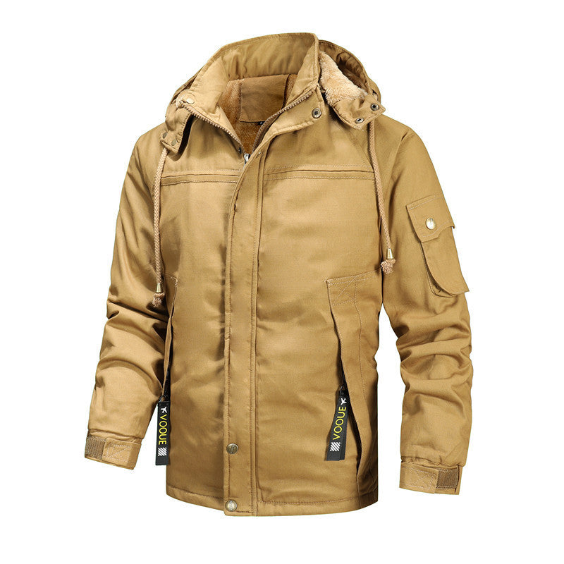 Herren isolierte Utility-Jacke mit verstellbarer Kapuze