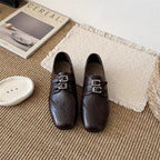 Damen Elegante Schnürschuhe mit doppeltem Schnallenverschluss und perforierten Details R&B
