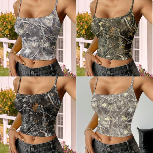 Damen ärmelloses Top im Camouflage-Design R&B