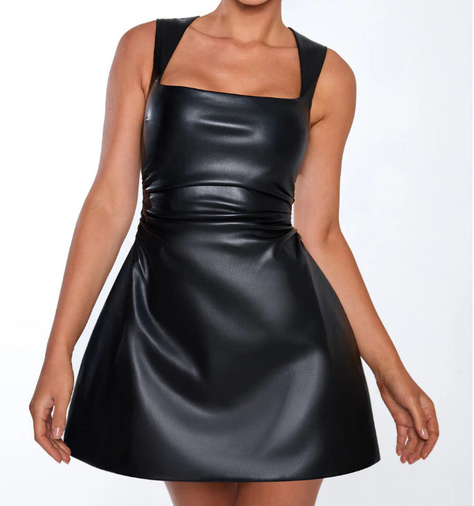 Damen Auffälliges Minikleid mit quadratischem Ausschnitt und figurbetontem Schnitt R&B