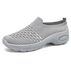 Damen Slip-On Sportschuhe mit atmungsaktivem Strickoberteil und flexibler Sohle R&B