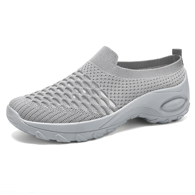 Damen Slip-On Sportschuhe mit atmungsaktivem Strickoberteil und flexibler Sohle R&B