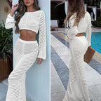 Damen Strickzweiteiler mit weitem Schnitt und eleganten Details EB