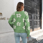 Damen Casual Pullover mit floralem Design und lässigem Schnitt R&B