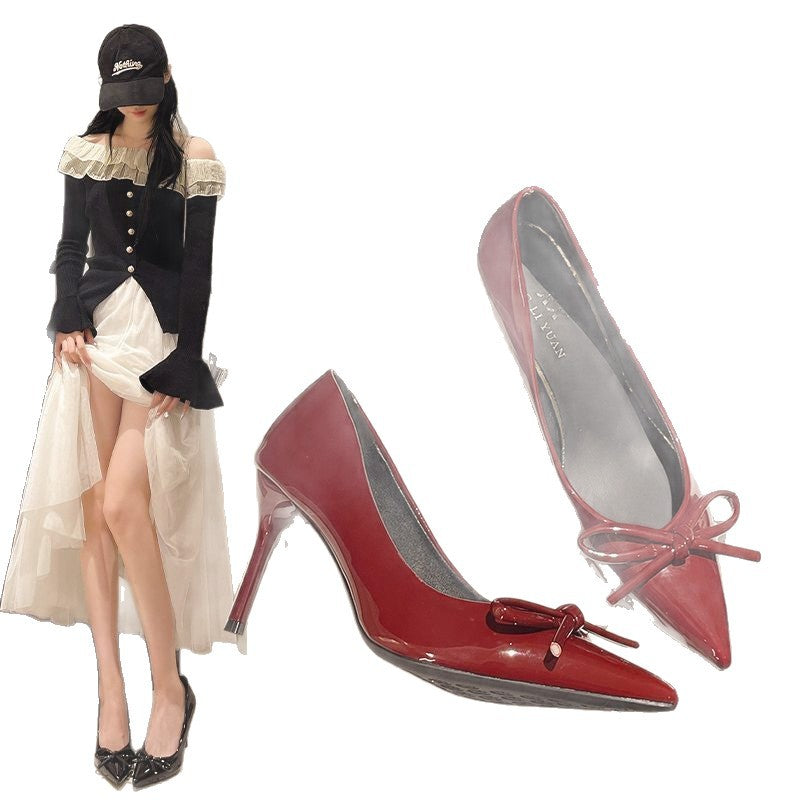 Damen elegante High Heels mit Schleifenakzent R&B