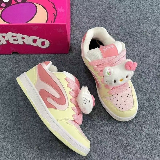 Damen Sportliche Sneakers mit niedlichem Tierdesign R&B