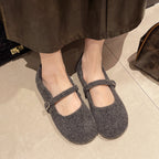 Damen Filzschuhe mit elegantem Riemchen und bequemer Sohle R&B