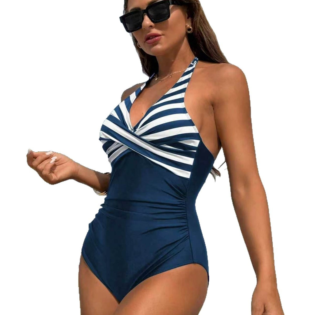 Damen Badeanzug mit eleganten Streifen R&B