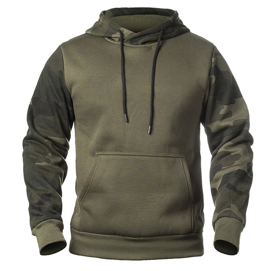 Herren Kapuzenpullover mit modernem Camouflage-Design und praktischen Taschen R&B