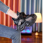Damen Sportliche Chunky Sneakers mit rutschfester Sohle und modernem Designelement