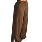 Damen Weite High-Waist Hose EB