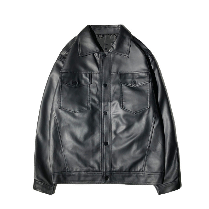 Herren Lederjacke mit Brusttaschen