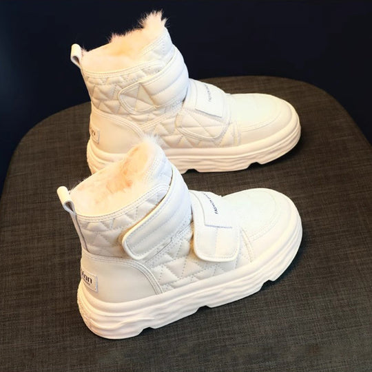 Damen Gefütterte Winterstiefel mit verstellbarem Klettverschluss und stylischem Design R&B