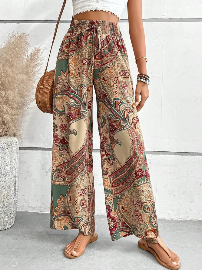 Damen Weite Hosen mit Paisleydruck R&B