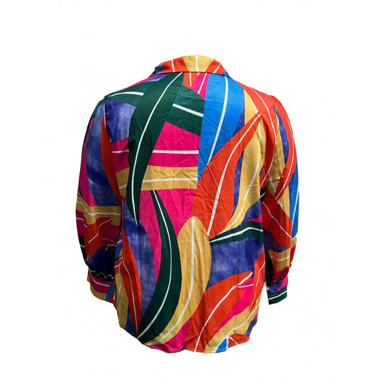Damen auffällige Bluse mit strukturierten Ärmeln R&B