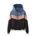 Damen vielseitige Sportjacke mit stylishem Farbblockdesign
