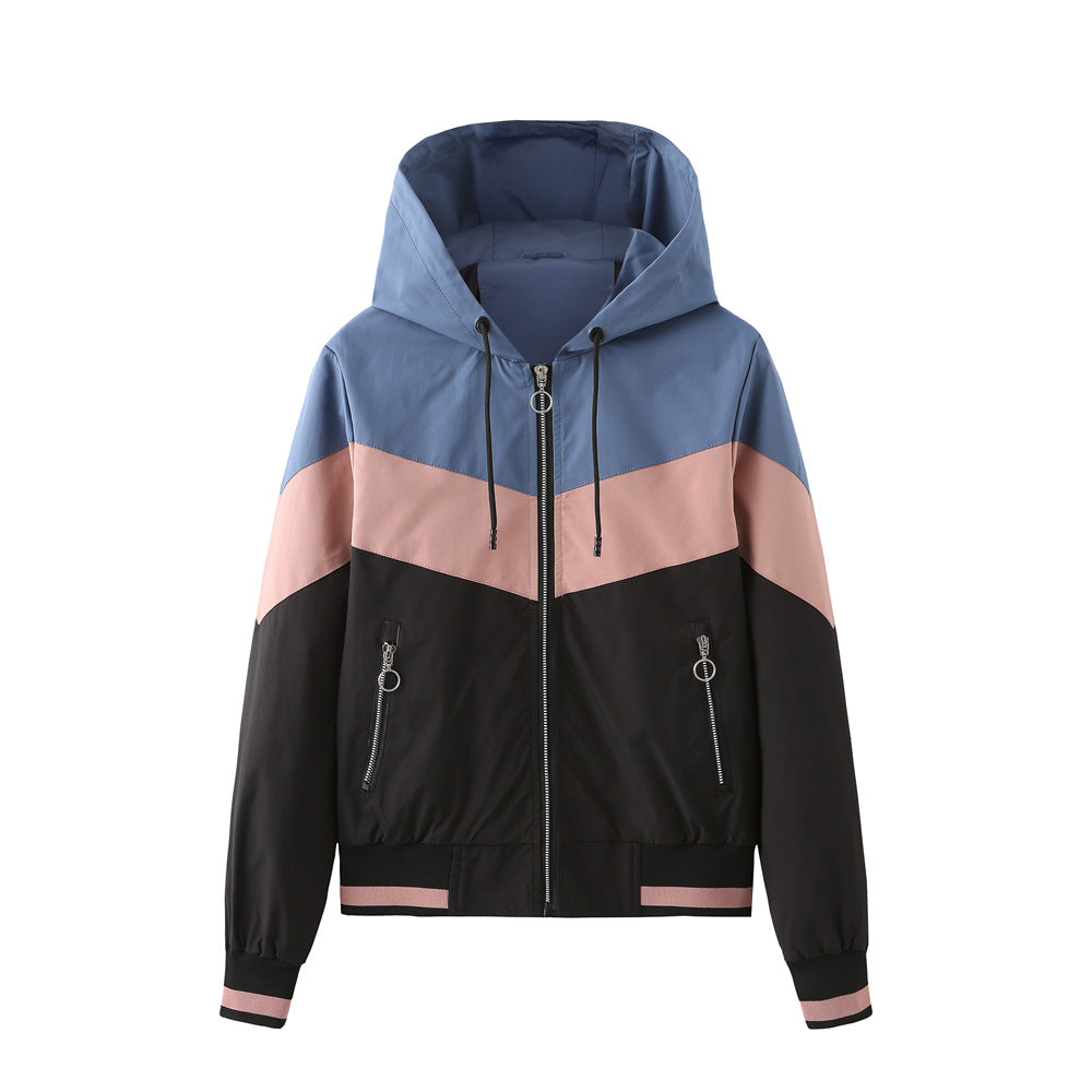 Damen vielseitige Sportjacke mit stylishem Farbblockdesign