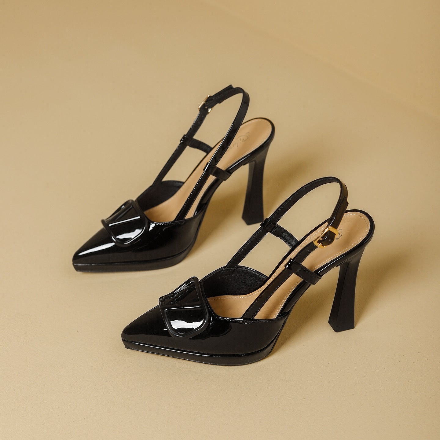 Damen Slingback-Pumps mit eleganter Schleifenapplikation