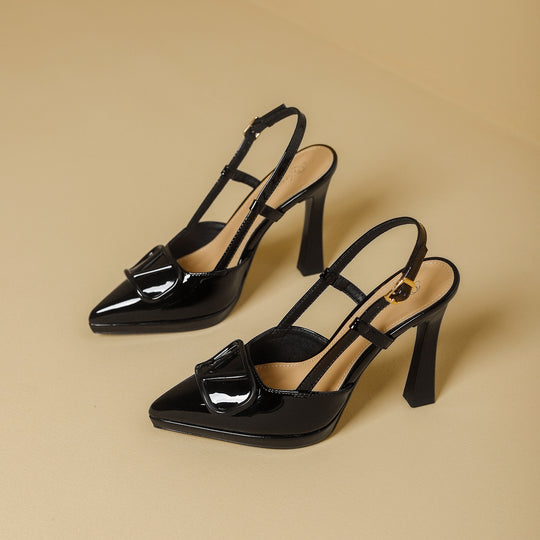 Damen Slingback-Pumps mit eleganter Schleifenapplikation R&B