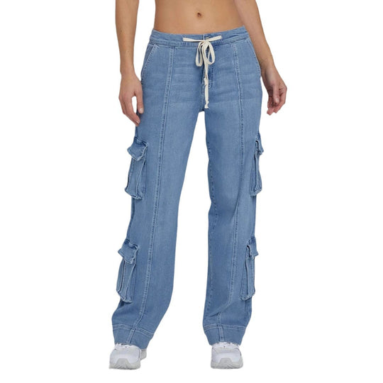 Damen Cargo-Jeans mit weiten Beinen und praktischen Taschen R&B