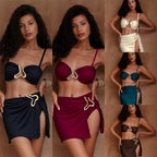 Damen Bikiniset mit elegantem Wickelrock und modischem Design R&B