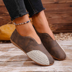 Damen Mokassins mit geflochtenem Design und rutschfester Sohle R&B